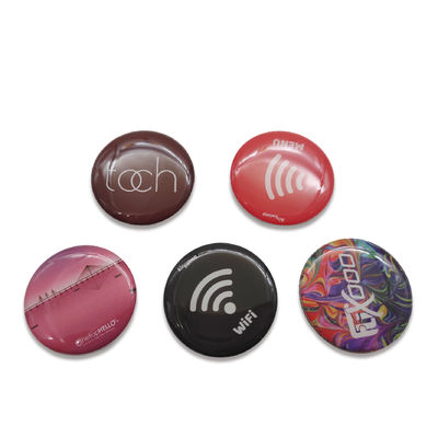 PET Substrate RFID On Metal Tag 30mm Epoxy Anti Metal NFC Tags