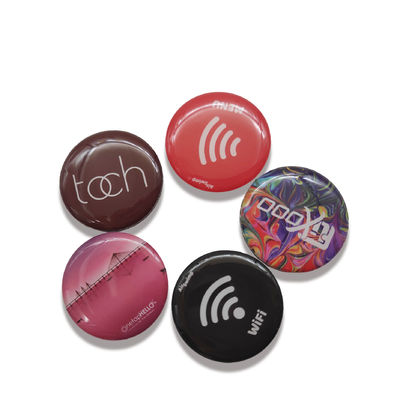 PET Substrate RFID On Metal Tag 30mm Epoxy Anti Metal NFC Tags