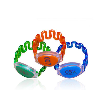 Abs RFID Wristband Tag 125KHZ Chips With 100000 Times Programming Cycles